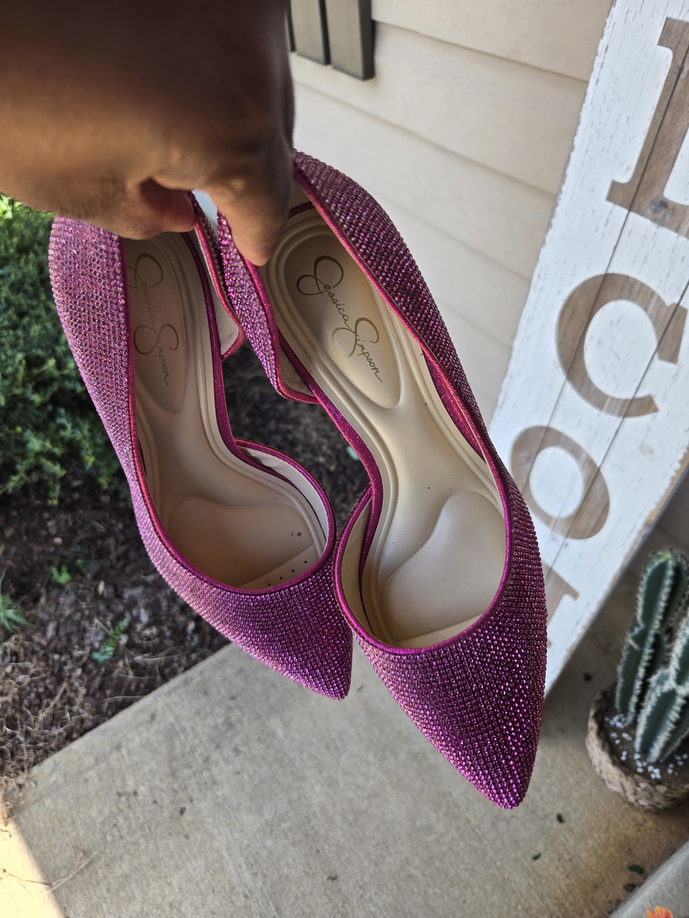 Jessica Simpson Fuchsia Crystal Pointed-Toe Pumps